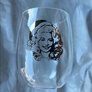 Limited Edition Holiday Santa Hat Dolly Parton Stemless Shatterproof Tumbler